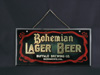 A very rare Buffalo Beer etched glass sign