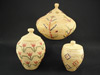 A group of three Eskimo lidded baskets