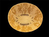 A Mission basket with bird and plant motif