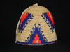 A Nez Perce hat with red and blue wool