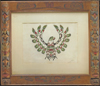 A Northwest Coast gouche in a carved frame.