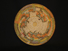 A Pomo beaded tray with eagles