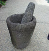 Stoneware mortar and pestle