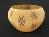 A large and rare Washoe polychrome snowflake decorated basket