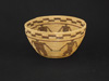 A Yokuts polychrome bowl with friendship figures holding hands