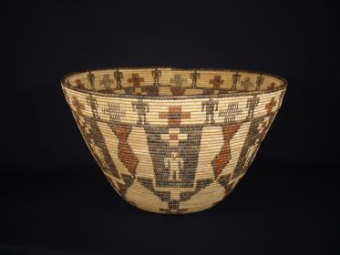 A Masterpiece Polychrome Apache-Yavapai basket