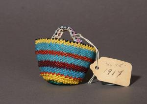 Beaded crochet basket
