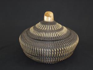 A large baleen basket by Joshua Sakeagak