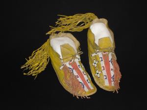 A pair of Cheyenne moccasins