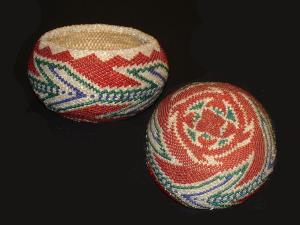 Paiute beaded basket