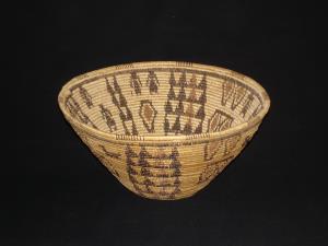 A Panamint polychrome bowl with figures