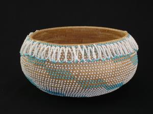 Beaded Pomo Gift Basket: Heat Waves (1972-1975)