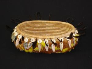 Feathered Pomo Basket: Canoe (1970)