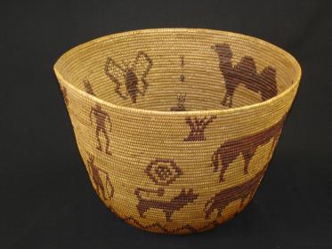 A Very Rare and Fine Maidu Pictorial Basket