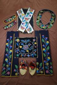 A Native American beaded dance costume