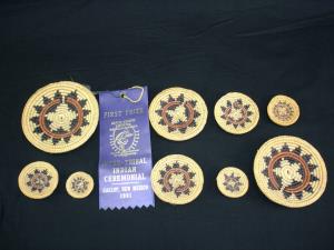 Collection of 9 Very Fine First Place Miniature Navajo baskets