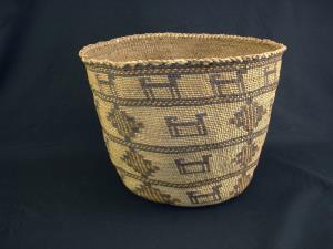A Skokomish Polychrome basket