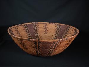 A large and fine Yokuts basket