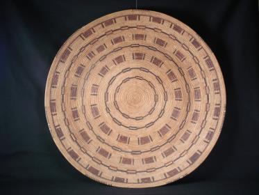 A large polychrome Yokuts gambling tray