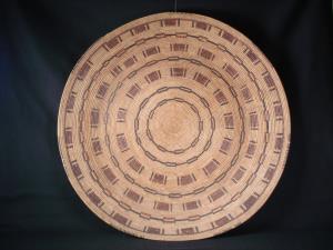A large polychrome Yokuts gambling tray